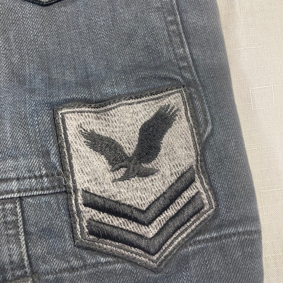 EUC Current Elliot The Commander Jacket, Black Denim, Size 1 S/M - Picture 6 of 13